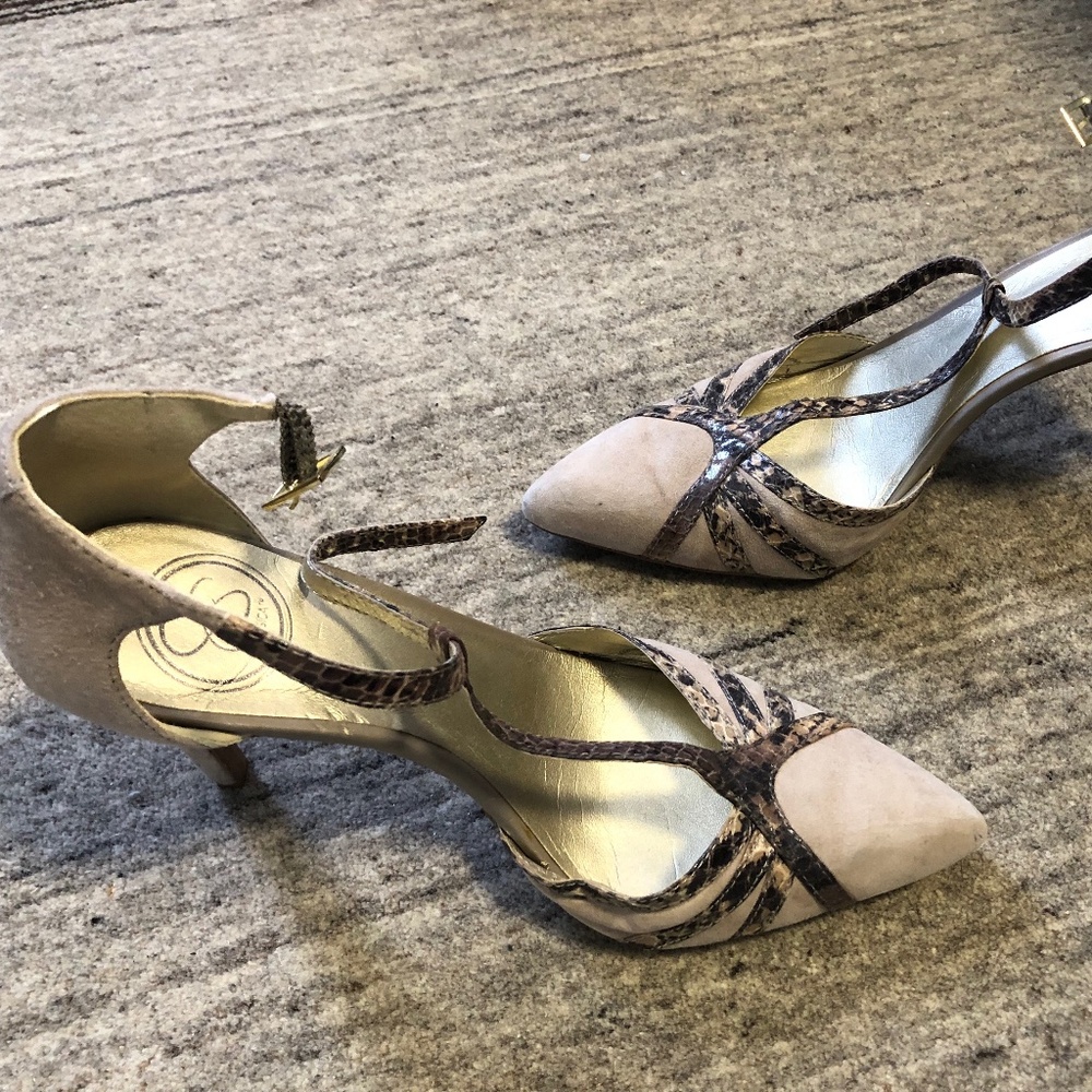 Jessica Simpson Suede and Animal Print Shoes